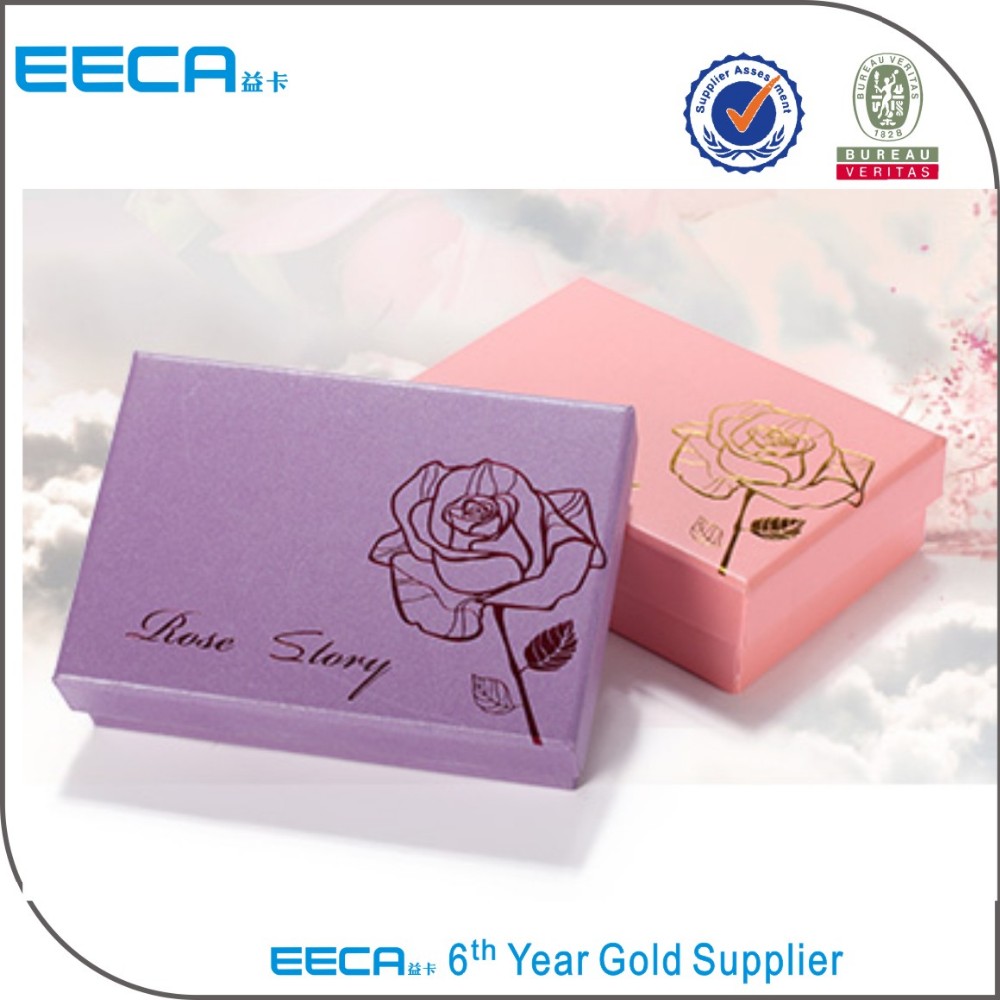 stamping logo customized cardboard paper box with lids cosmetic